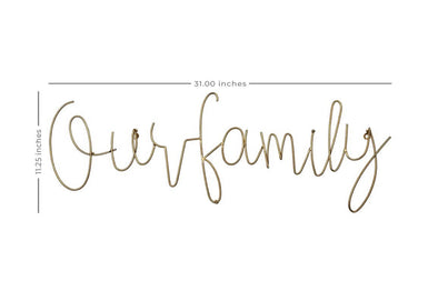 Modern This is Our Family Metal Wall Decor Words