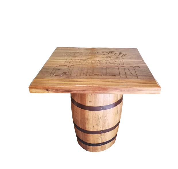 Engraved Barrel Dining Table