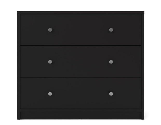 3 Drawer Chest - Black