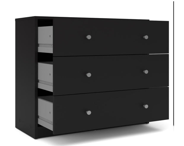 3 Drawer Chest - Black